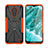 Silicone Matte Finish and Plastic Back Cover Case with Magnetic Finger Ring Stand JX2 for Nokia C30