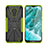 Silicone Matte Finish and Plastic Back Cover Case with Magnetic Finger Ring Stand JX2 for Nokia C30