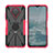 Silicone Matte Finish and Plastic Back Cover Case with Magnetic Finger Ring Stand JX2 for Nokia G10