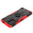 Silicone Matte Finish and Plastic Back Cover Case with Magnetic Finger Ring Stand JX2 for Nokia G100