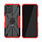 Silicone Matte Finish and Plastic Back Cover Case with Magnetic Finger Ring Stand JX2 for Nokia G100