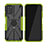 Silicone Matte Finish and Plastic Back Cover Case with Magnetic Finger Ring Stand JX2 for Nokia G100