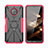 Silicone Matte Finish and Plastic Back Cover Case with Magnetic Finger Ring Stand JX2 for Nokia G300 5G