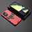 Silicone Matte Finish and Plastic Back Cover Case with Magnetic Finger Ring Stand KC1 for OnePlus Nord N30 5G