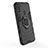 Silicone Matte Finish and Plastic Back Cover Case with Magnetic Finger Ring Stand KC1 for Samsung Galaxy A11