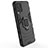 Silicone Matte Finish and Plastic Back Cover Case with Magnetic Finger Ring Stand KC1 for Vivo iQOO 7 5G