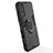 Silicone Matte Finish and Plastic Back Cover Case with Magnetic Finger Ring Stand KC1 for Vivo iQOO U1