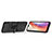 Silicone Matte Finish and Plastic Back Cover Case with Magnetic Finger Ring Stand KC1 for Vivo iQOO Z3 5G