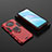 Silicone Matte Finish and Plastic Back Cover Case with Magnetic Finger Ring Stand KC1 for Xiaomi Mi 10i 5G