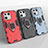 Silicone Matte Finish and Plastic Back Cover Case with Magnetic Finger Ring Stand KC1 for Xiaomi Mi 13 5G