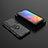 Silicone Matte Finish and Plastic Back Cover Case with Magnetic Finger Ring Stand KC1 for Xiaomi Redmi 9A