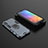 Silicone Matte Finish and Plastic Back Cover Case with Magnetic Finger Ring Stand KC1 for Xiaomi Redmi 9AT