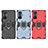 Silicone Matte Finish and Plastic Back Cover Case with Magnetic Finger Ring Stand KC1 for Xiaomi Redmi K50 Gaming 5G