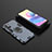 Silicone Matte Finish and Plastic Back Cover Case with Magnetic Finger Ring Stand KC1 for Xiaomi Redmi Note 10T 5G