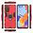 Silicone Matte Finish and Plastic Back Cover Case with Magnetic Finger Ring Stand KC1 for Xiaomi Redmi Note 11 Pro 4G