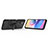 Silicone Matte Finish and Plastic Back Cover Case with Magnetic Finger Ring Stand KC1 for Xiaomi Redmi Note 11 SE 5G