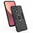 Silicone Matte Finish and Plastic Back Cover Case with Magnetic Finger Ring Stand KC1 for Xiaomi Redmi Note 11T Pro 5G