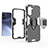 Silicone Matte Finish and Plastic Back Cover Case with Magnetic Finger Ring Stand KC2 for Realme 10 4G