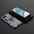 Silicone Matte Finish and Plastic Back Cover Case with Magnetic Finger Ring Stand KC2 for Realme 8 4G