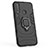 Silicone Matte Finish and Plastic Back Cover Case with Magnetic Finger Ring Stand KC2 for Vivo Y3