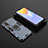 Silicone Matte Finish and Plastic Back Cover Case with Magnetic Finger Ring Stand KC2 for Vivo Y51 (2021)