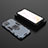 Silicone Matte Finish and Plastic Back Cover Case with Magnetic Finger Ring Stand KC2 for Vivo Y52s t1 5G