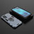 Silicone Matte Finish and Plastic Back Cover Case with Magnetic Finger Ring Stand KC2 for Vivo Y73 (2021)