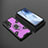 Silicone Matte Finish and Plastic Back Cover Case with Magnetic Finger Ring Stand KC3 for Vivo iQOO 7 India 5G