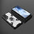 Silicone Matte Finish and Plastic Back Cover Case with Magnetic Finger Ring Stand KC3 for Vivo iQOO Neo5 5G