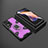 Silicone Matte Finish and Plastic Back Cover Case with Magnetic Finger Ring Stand KC4 for Xiaomi Mi 11i 5G (2022) Purple