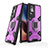 Silicone Matte Finish and Plastic Back Cover Case with Magnetic Finger Ring Stand KC4 for Xiaomi Redmi K50 5G Purple