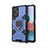 Silicone Matte Finish and Plastic Back Cover Case with Magnetic Finger Ring Stand KC4 for Xiaomi Redmi Note 10 Pro Max