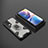 Silicone Matte Finish and Plastic Back Cover Case with Magnetic Finger Ring Stand KC5 for OnePlus Nord 2 5G