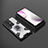 Silicone Matte Finish and Plastic Back Cover Case with Magnetic Finger Ring Stand KC5 for Vivo X70 Pro+ Plus 5G White
