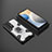 Silicone Matte Finish and Plastic Back Cover Case with Magnetic Finger Ring Stand KC5 for Vivo X70t