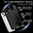 Silicone Matte Finish and Plastic Back Cover Case with Magnetic Finger Ring Stand KC7 for Apple iPhone 14 Plus