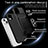 Silicone Matte Finish and Plastic Back Cover Case with Magnetic Finger Ring Stand KC7 for Apple iPhone 15