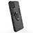 Silicone Matte Finish and Plastic Back Cover Case with Magnetic Finger Ring Stand KK1 for Samsung Galaxy M12