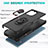 Silicone Matte Finish and Plastic Back Cover Case with Magnetic Finger Ring Stand MQ1 for Motorola Moto X40 5G