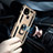 Silicone Matte Finish and Plastic Back Cover Case with Magnetic Finger Ring Stand MQ1 for Realme C21