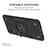 Silicone Matte Finish and Plastic Back Cover Case with Magnetic Finger Ring Stand MQ1 for Samsung Galaxy A02