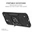 Silicone Matte Finish and Plastic Back Cover Case with Magnetic Finger Ring Stand MQ1 for Samsung Galaxy A03