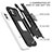 Silicone Matte Finish and Plastic Back Cover Case with Magnetic Finger Ring Stand MQ1 for Samsung Galaxy A03