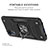 Silicone Matte Finish and Plastic Back Cover Case with Magnetic Finger Ring Stand MQ1 for Samsung Galaxy A03 Core