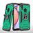 Silicone Matte Finish and Plastic Back Cover Case with Magnetic Finger Ring Stand MQ1 for Samsung Galaxy A10s