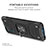 Silicone Matte Finish and Plastic Back Cover Case with Magnetic Finger Ring Stand MQ1 for Samsung Galaxy A12 Nacho