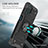 Silicone Matte Finish and Plastic Back Cover Case with Magnetic Finger Ring Stand MQ1 for Samsung Galaxy A12 Nacho