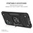 Silicone Matte Finish and Plastic Back Cover Case with Magnetic Finger Ring Stand MQ1 for Samsung Galaxy A13 5G