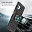 Silicone Matte Finish and Plastic Back Cover Case with Magnetic Finger Ring Stand MQ1 for Samsung Galaxy A32 4G