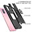 Silicone Matte Finish and Plastic Back Cover Case with Magnetic Finger Ring Stand MQ1 for Samsung Galaxy A71 4G A715